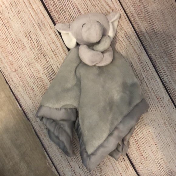 Carters Lovey Security Blanket Elephant Gray Satin Trim Toy 2016 Plush Baby - Picture 3 of 10